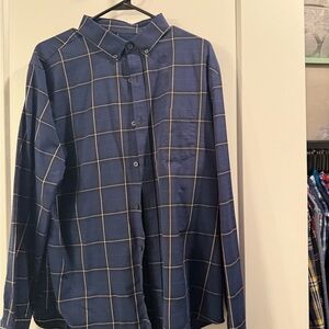 Men's Navy Checkered Shirt